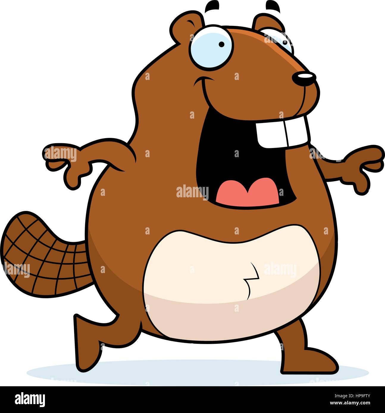 Happy cartoon beaver walking smiling hi-res stock photography and images -  Alamy