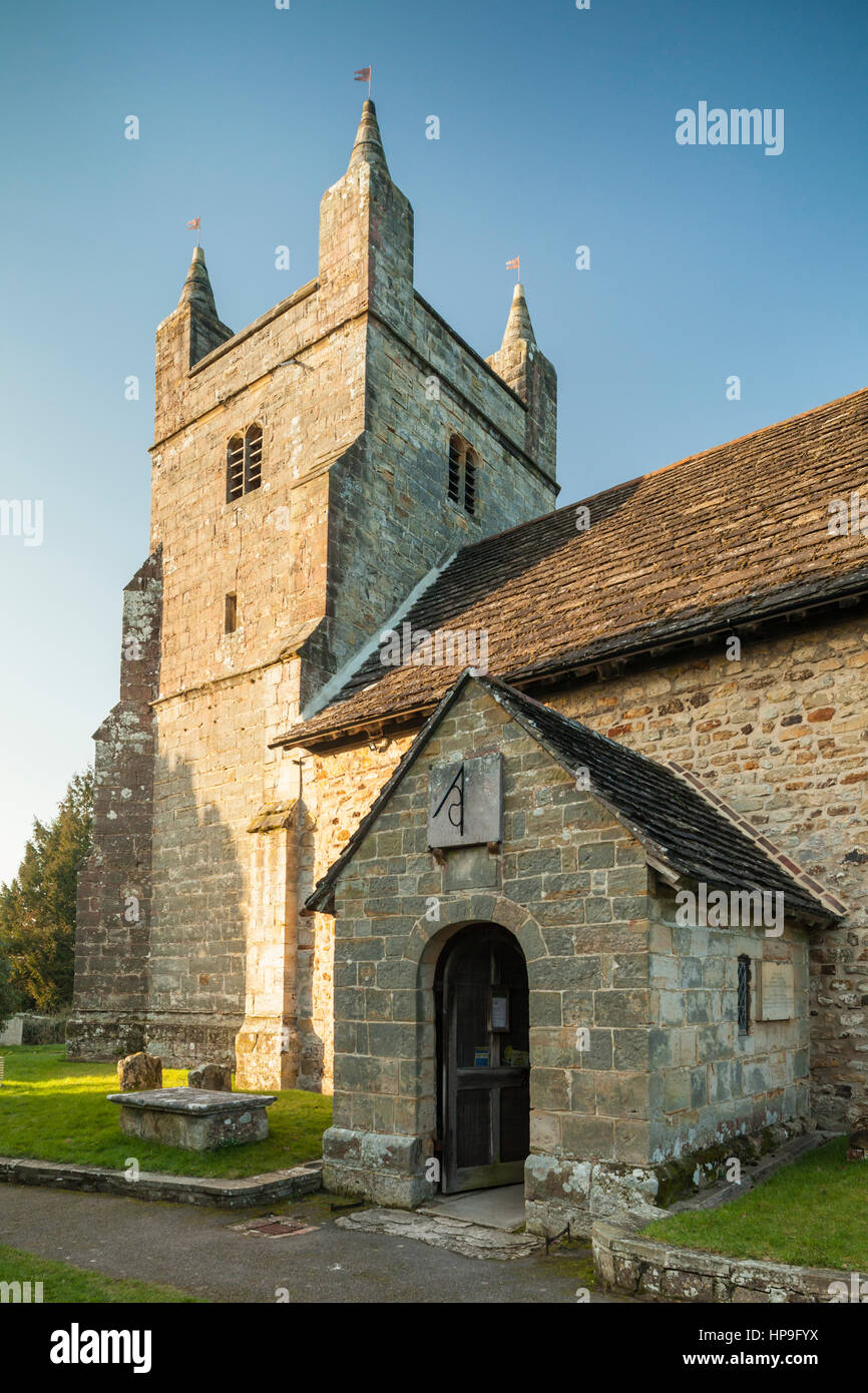 Sunny winter evening in Bolney village, West Sussex, England Stock