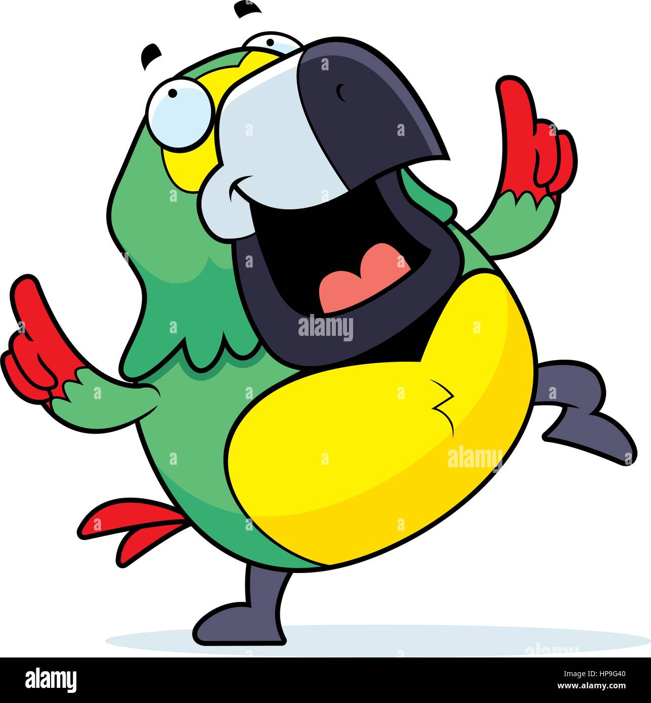 A happy cartoon parrot dancing and smiling Stock Vector Image & Art Alamy