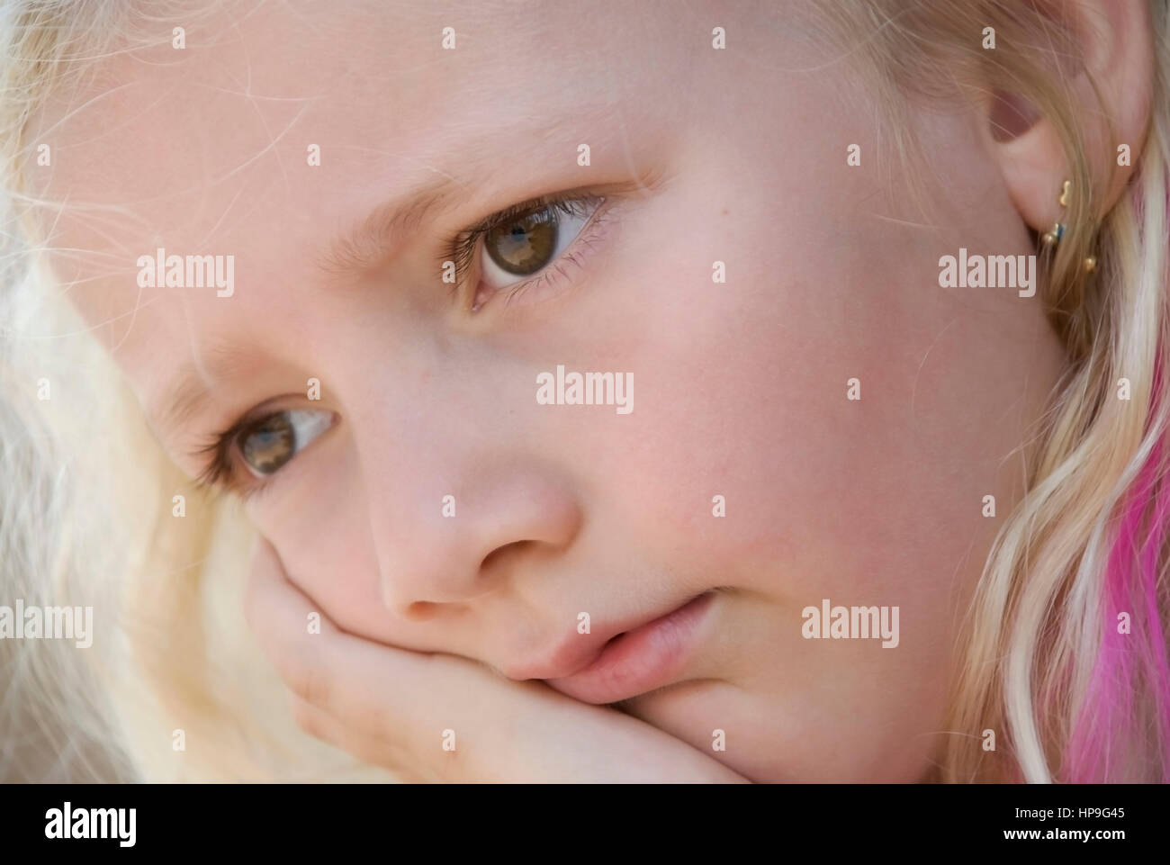 Trauriges M?dchen, 7 - sad girl Stock Photo
