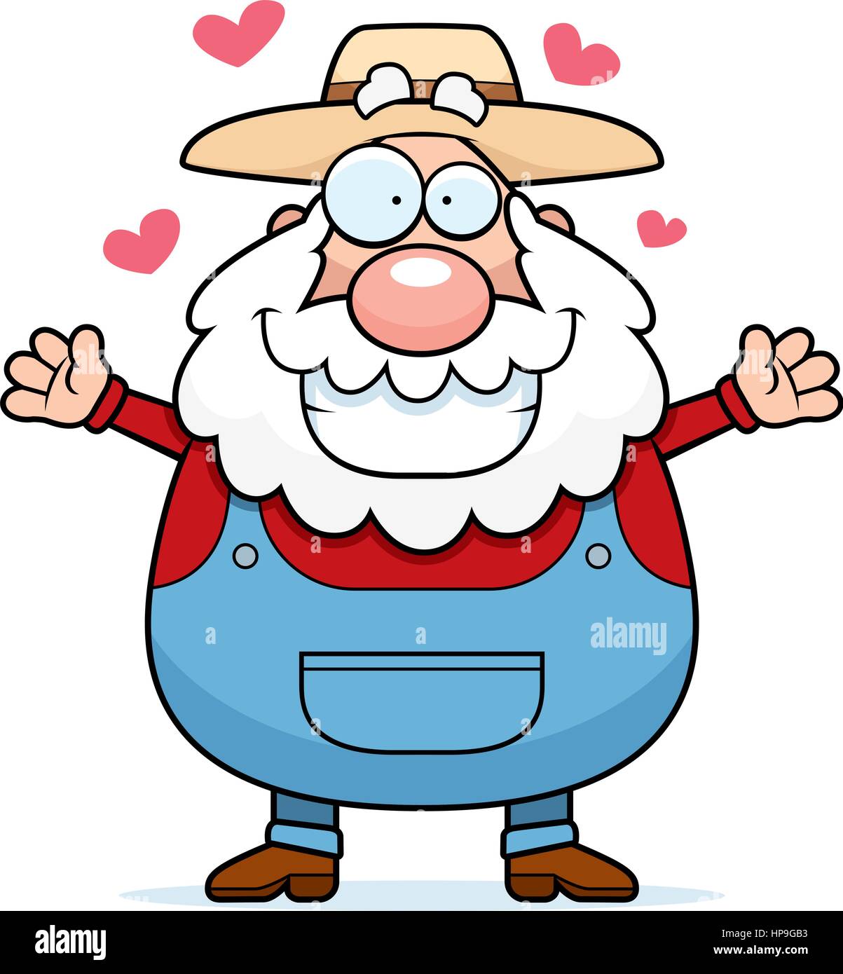 A happy cartoon farmer ready to give a hug Stock Vector Image & Art - Alamy