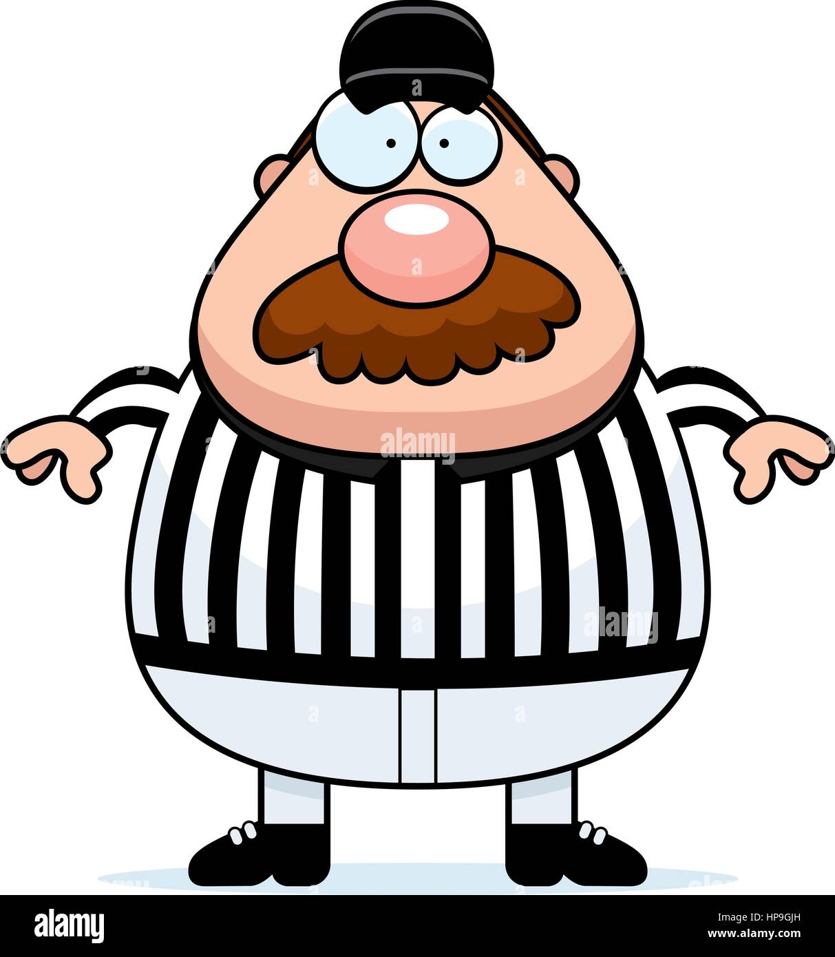 A happy cartoon sports referee with a mustache Stock Vector Image & Art