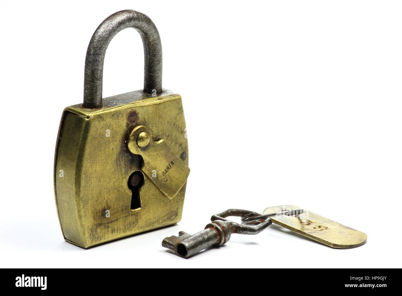 padlock isolated on white background Stock Photo - Alamy