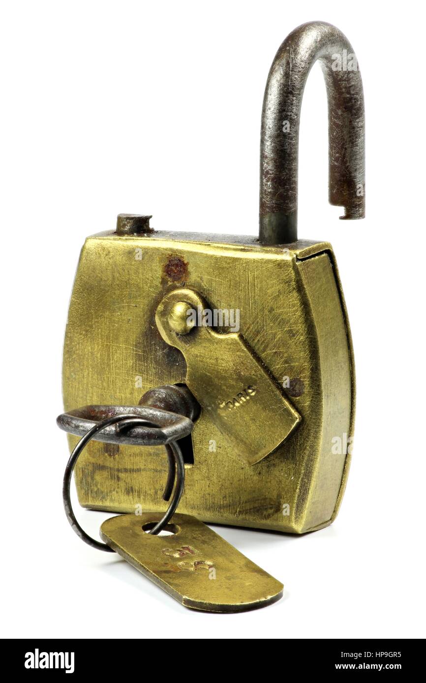 padlock isolated on white background Stock Photo - Alamy