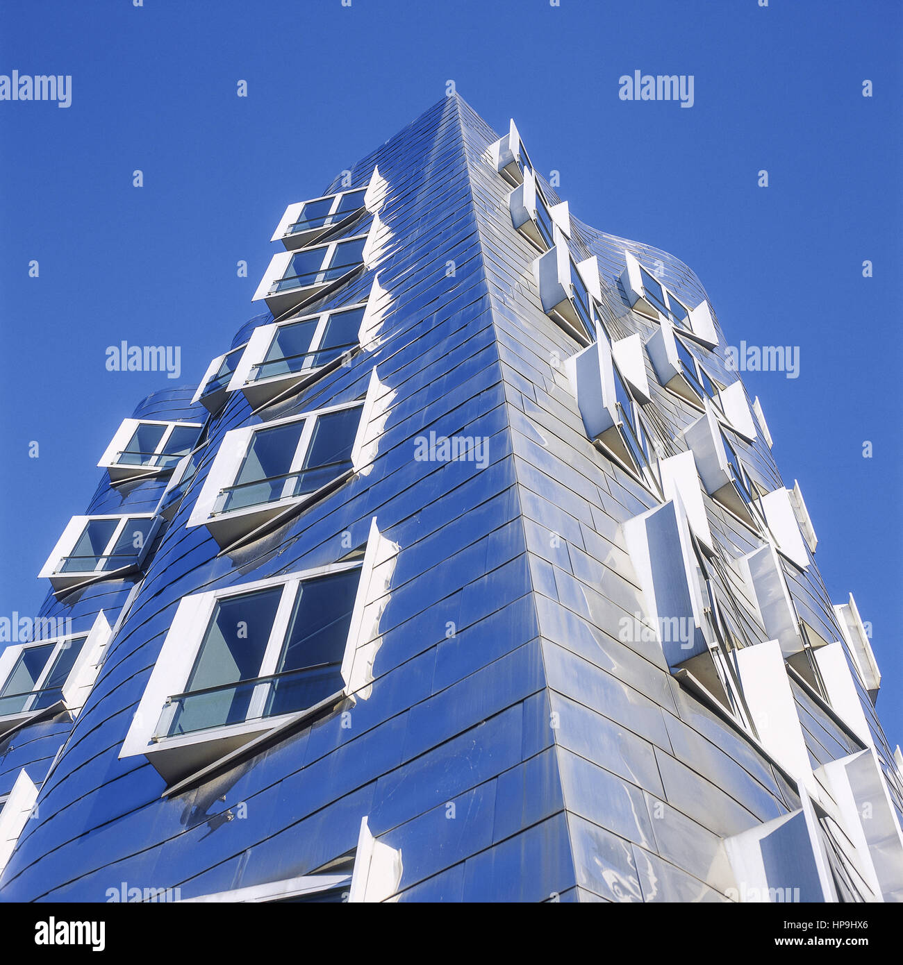 Buerogebaeude, Gehry-Bauten, Medienhafen, Duesseldorf Stock Photo