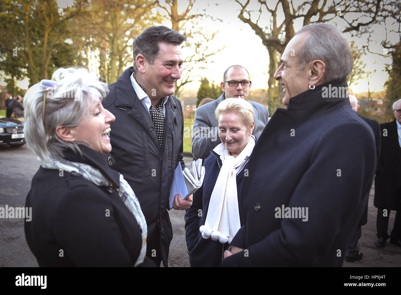 The funeral of Status Quo guitarist Rick Parfitt at Woking Crematorium