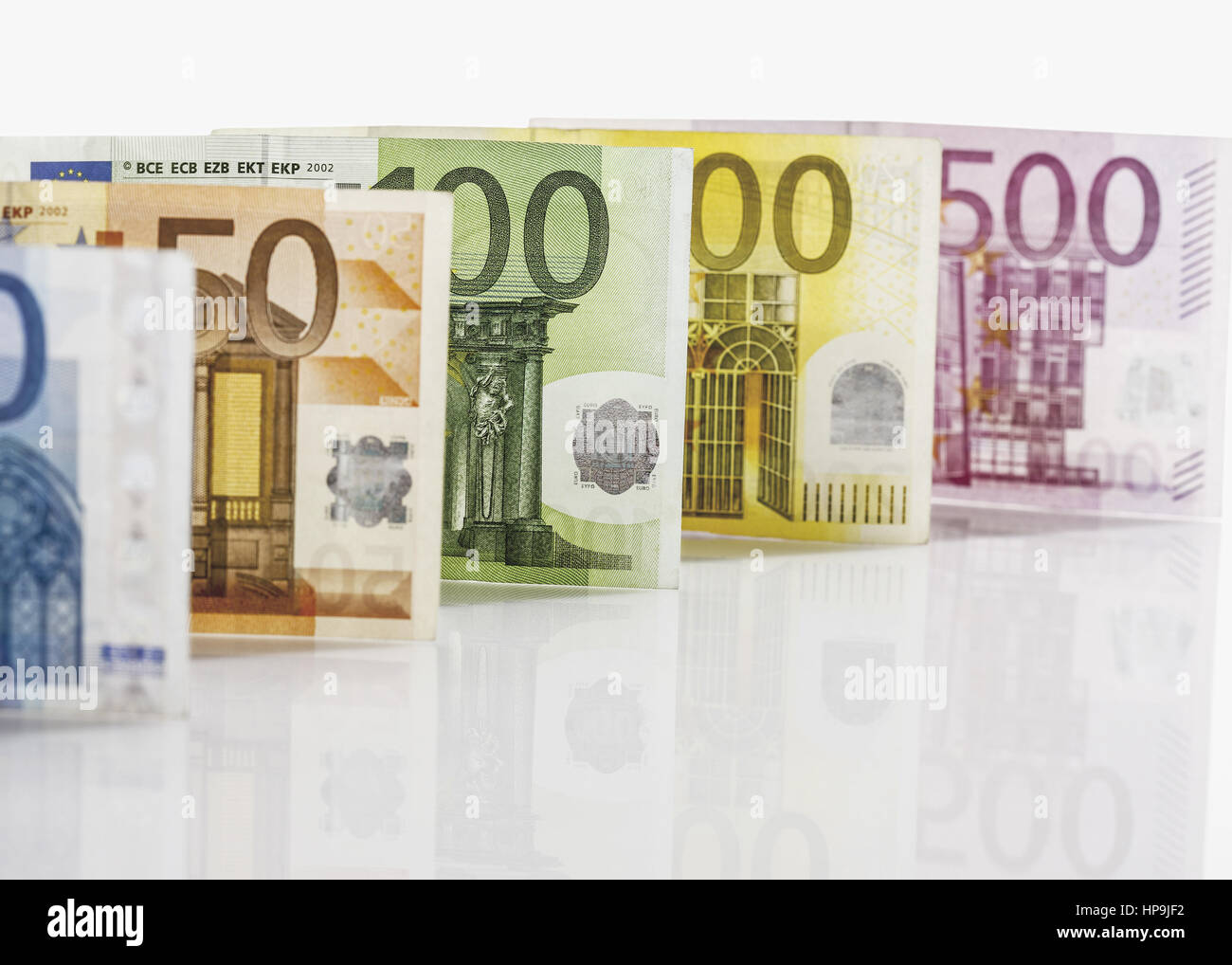 Verschiedene Euroscheine Stock Photo