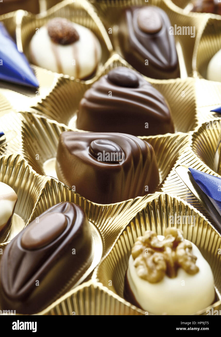 Pralinen in Verpackung Stock Photo