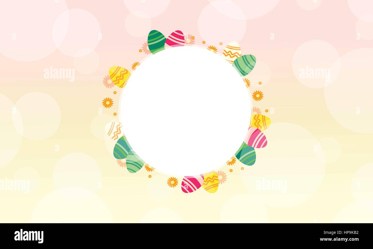 Easter Frame Vector Easter theme frame style collection vector illustration Stock Vector ...