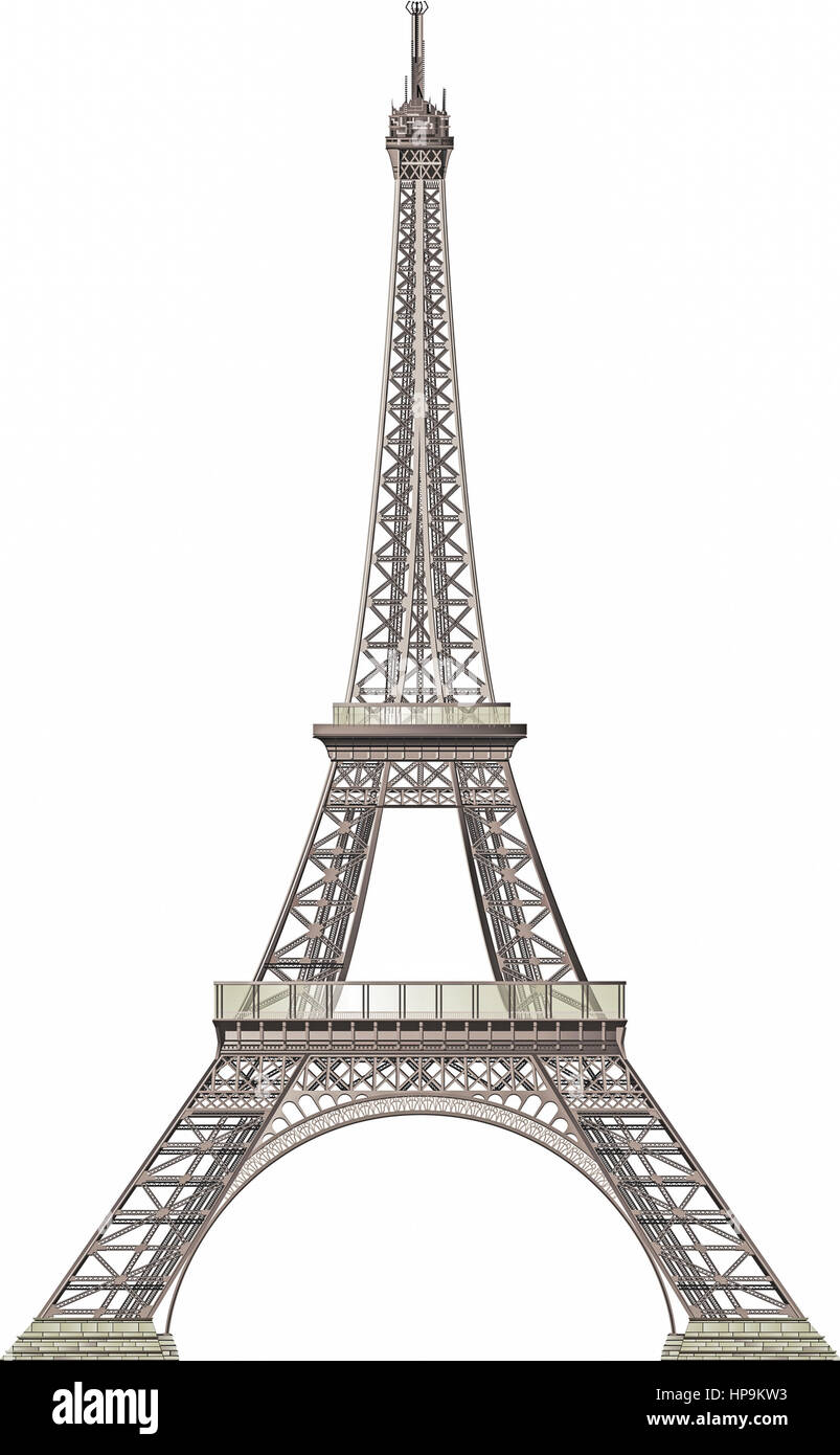 Eiffelturm, Paris, Frankreich, Computegrafik Stock Photo - Alamy