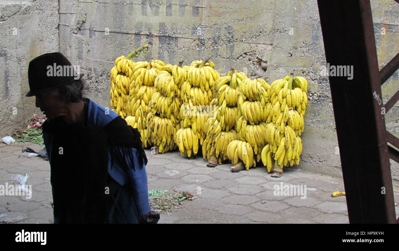 Bananas at the Otavalo Market, Ecuador Stock Photo Alamy