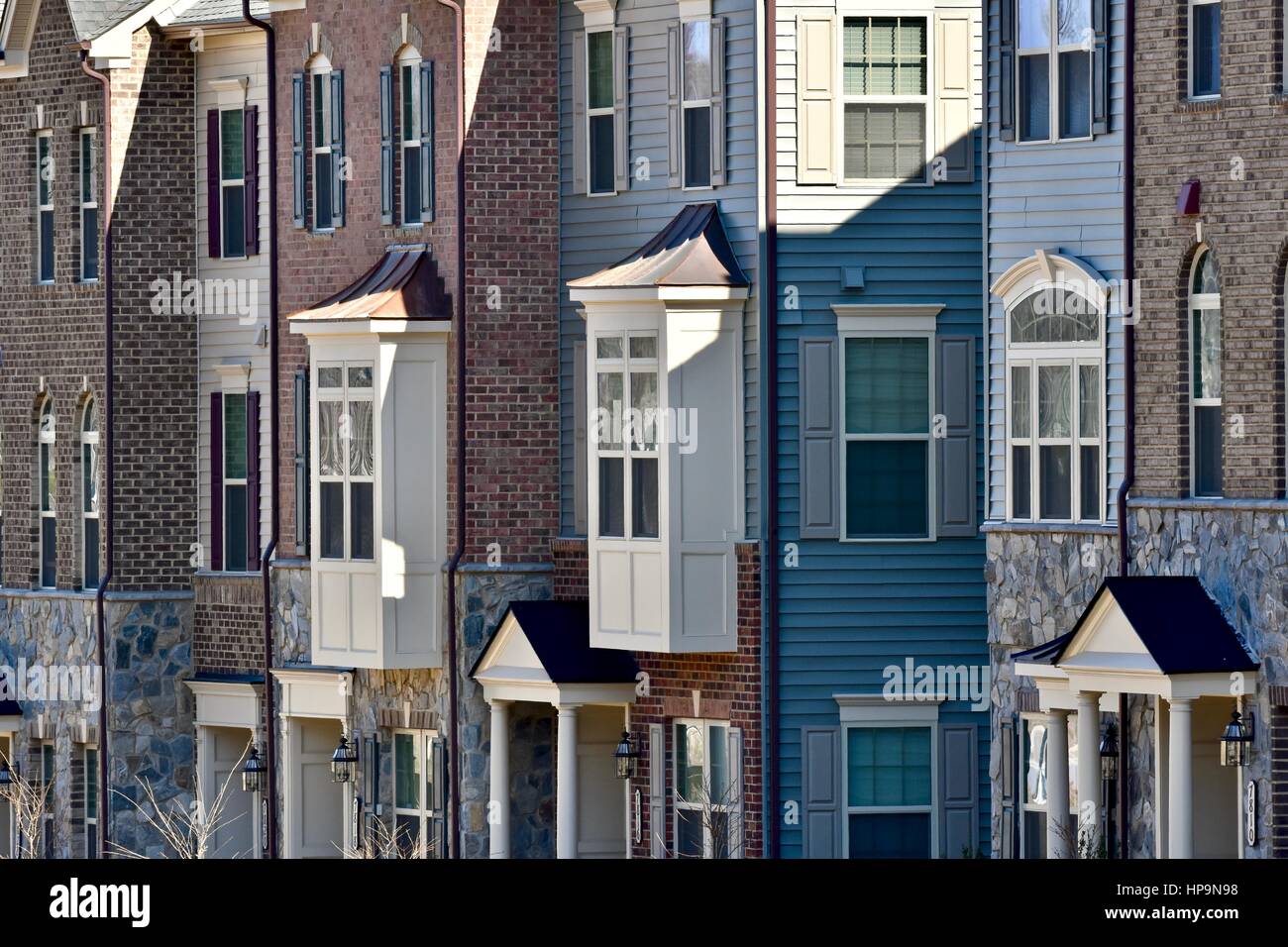 Modern town homes Stock Photo - Alamy