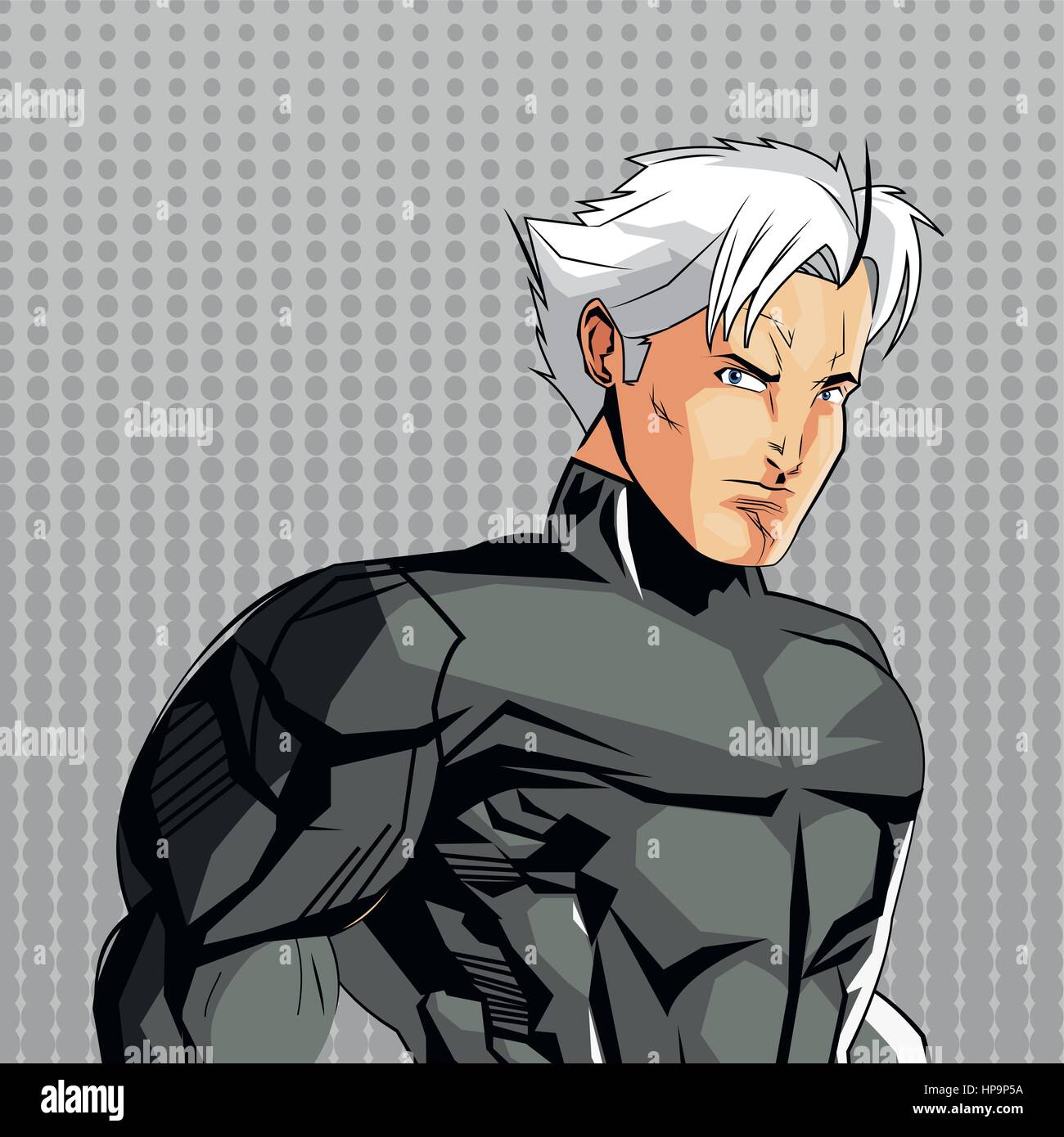 Superhero Muscle Drawing Draw Of Superhero Cartoon Style Vector Illustration HP9P5A