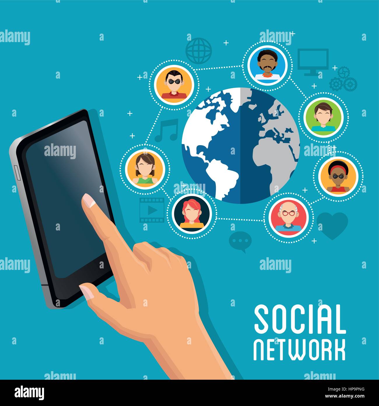 Social media concept with icon design, vector illustration 10 eps ...