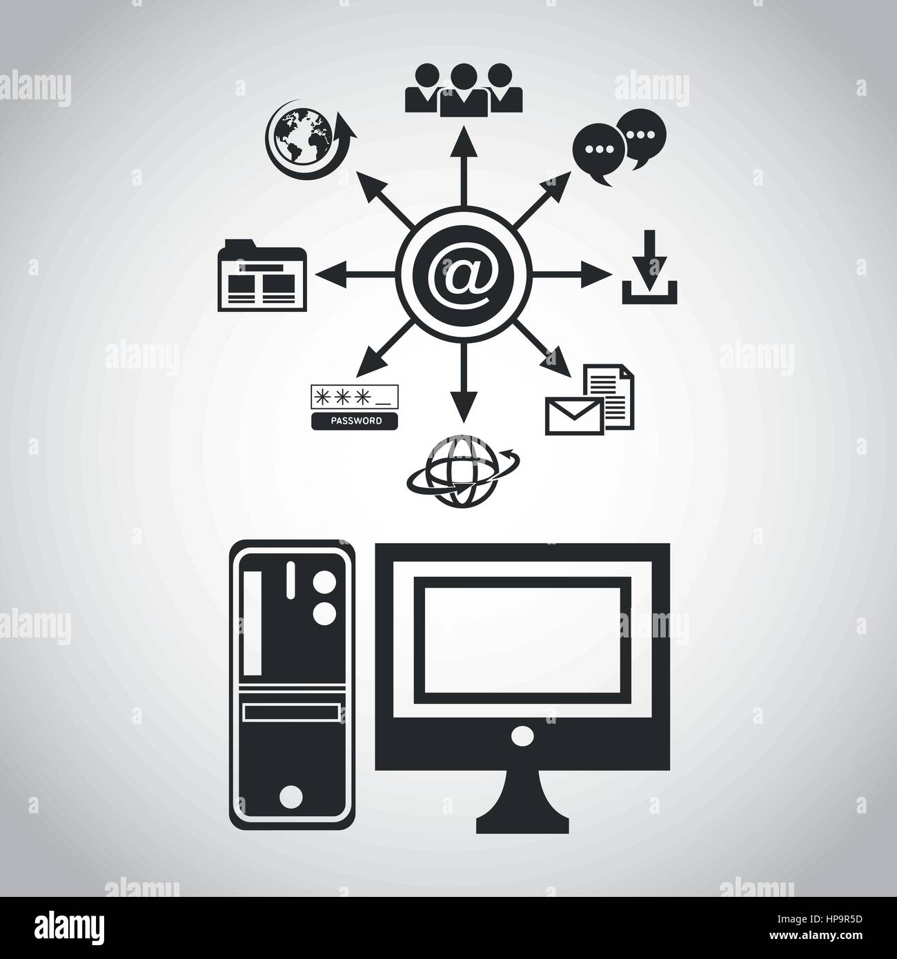 Internet concept with icon design, vector illustration 10 eps graphic ...