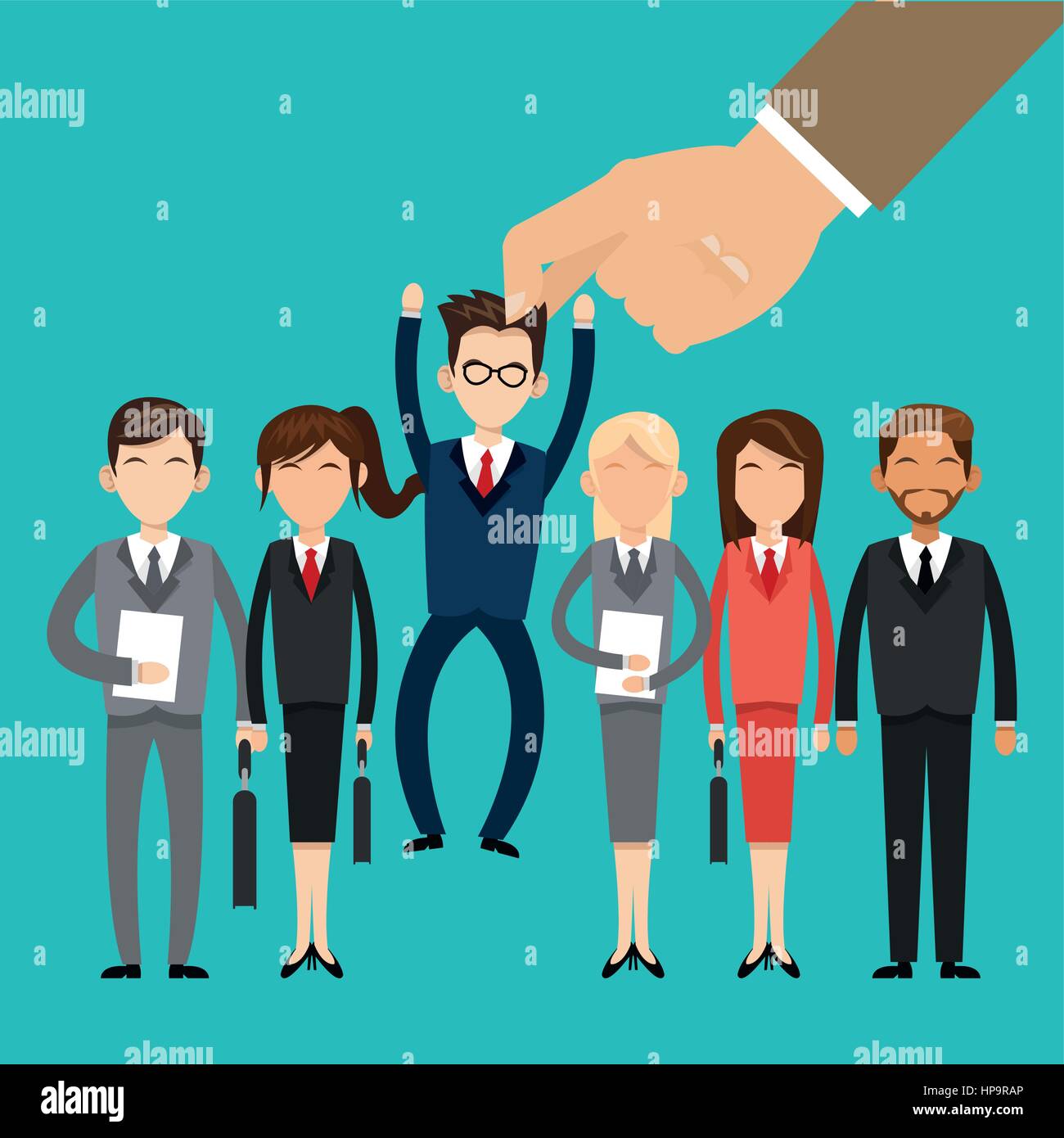 Human resources design. People icon. Colorful illustration Stock Vector ...
