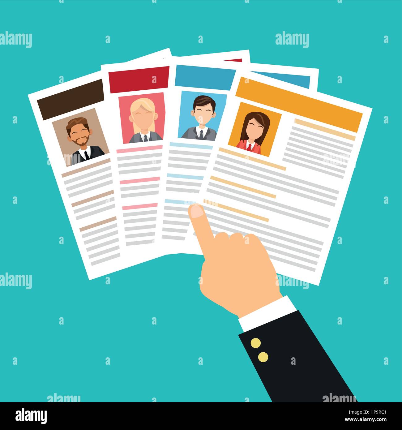 Human resources design. People icon. Colorful illustration Stock Vector ...