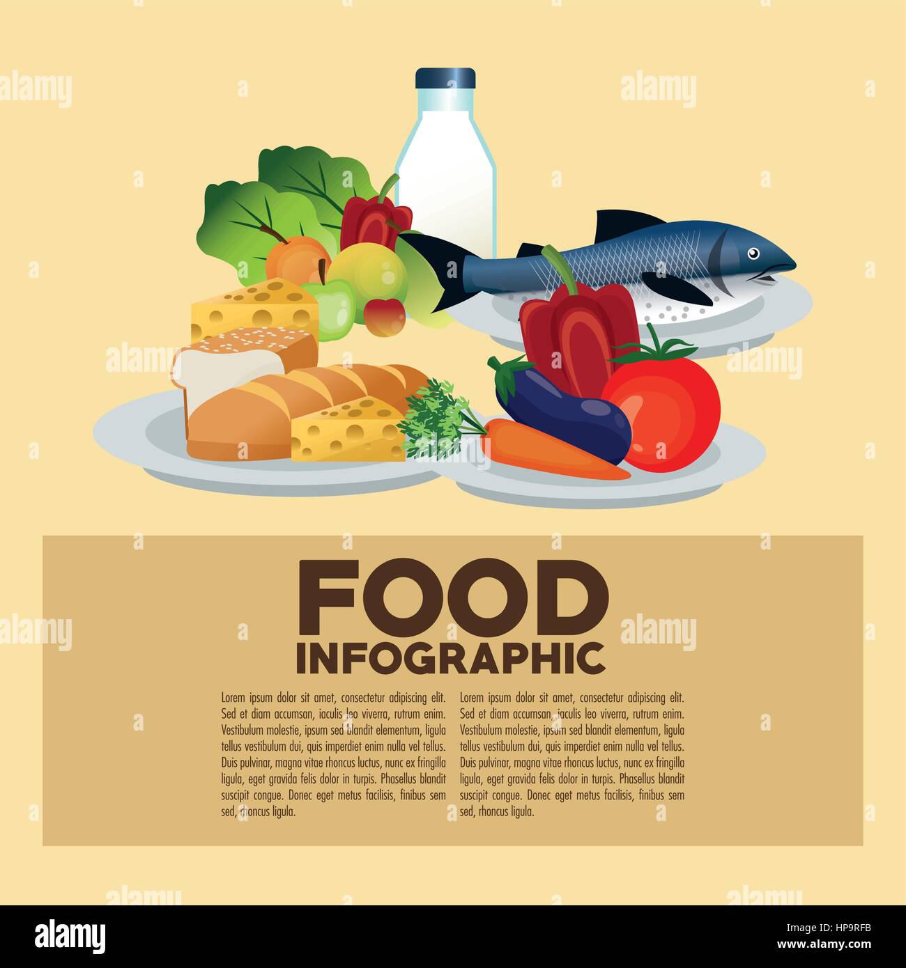 Food design. Infographic icon. Colorful illustration Stock Vector Image ...
