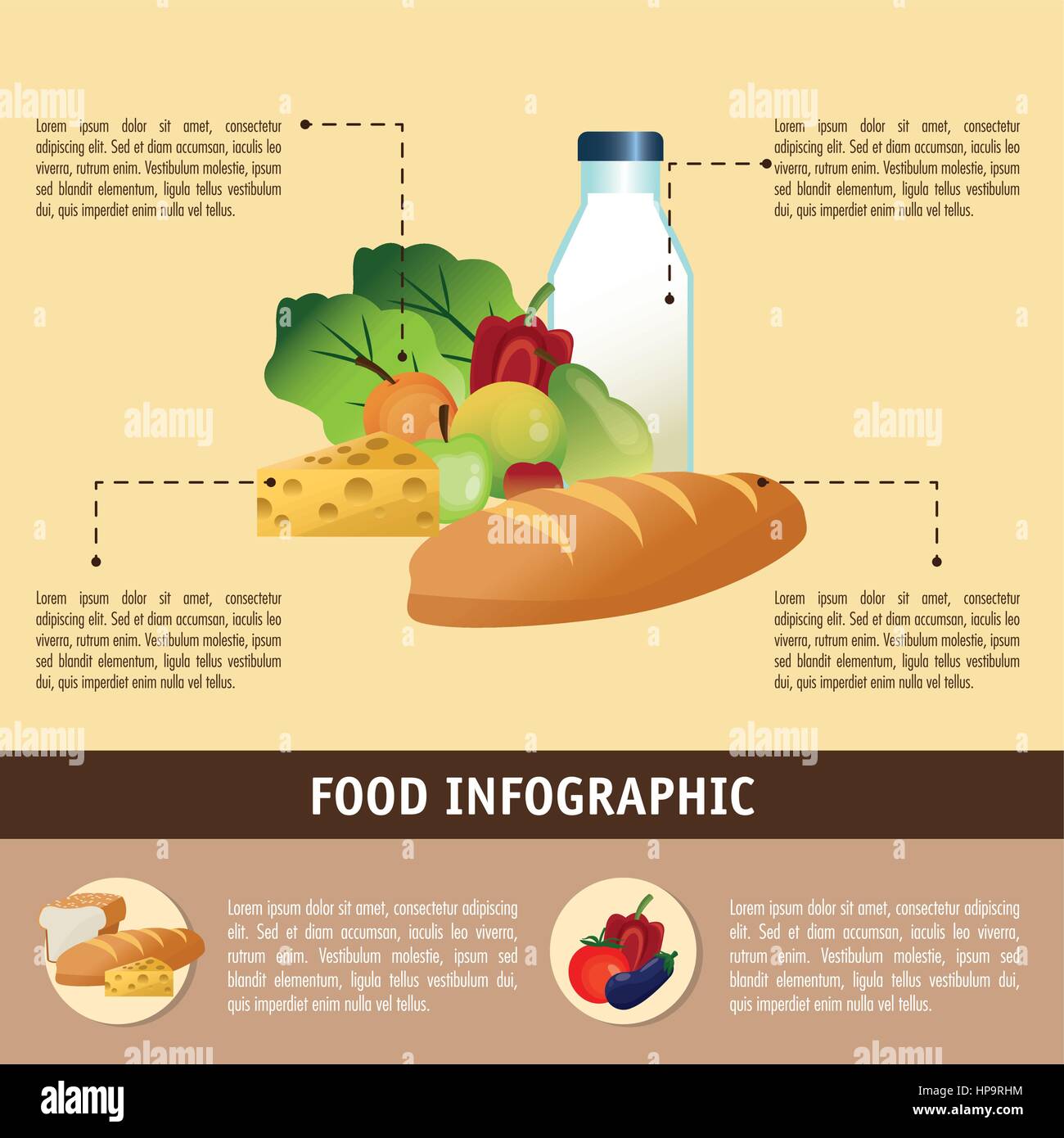 Food design. Infographic icon. Colorful illustration Stock Vector Image ...