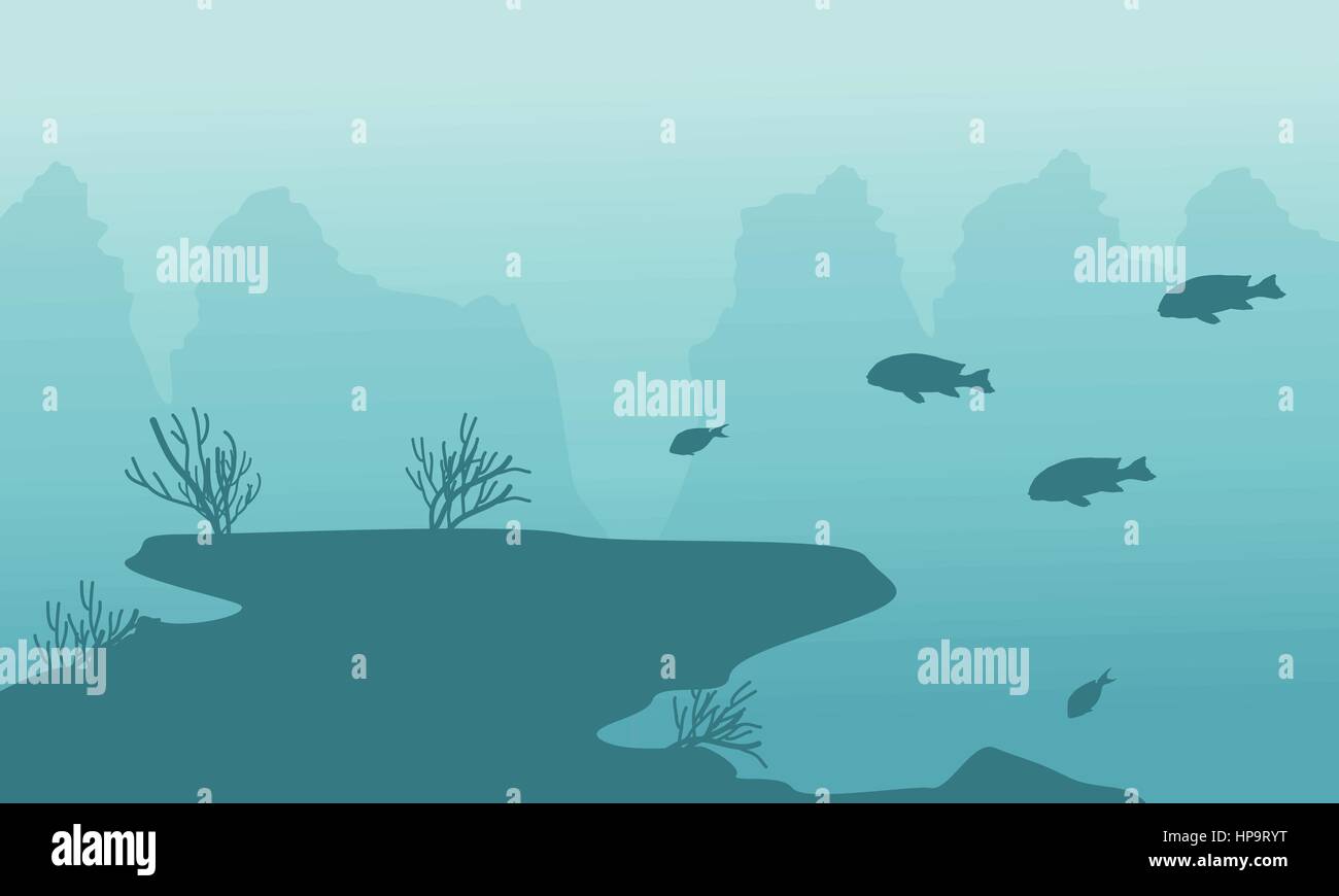 Illustration vector of underwater backgrounds collection stock Stock ...