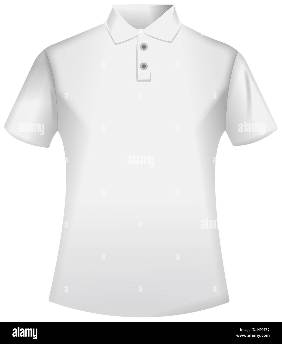 Weisses Poloshirt Stock Photo