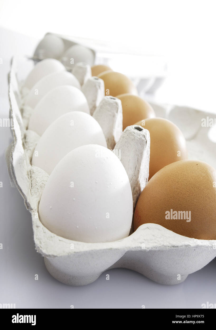 Eier in Eierkarton Stock Photo