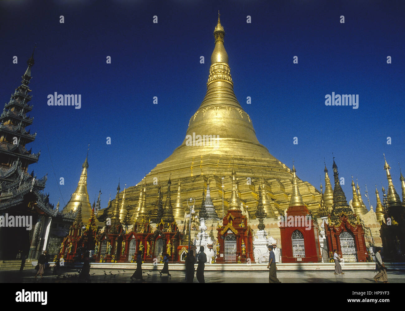 Shwedagon-Pagode, Yangon, Myanmar Stock Photo