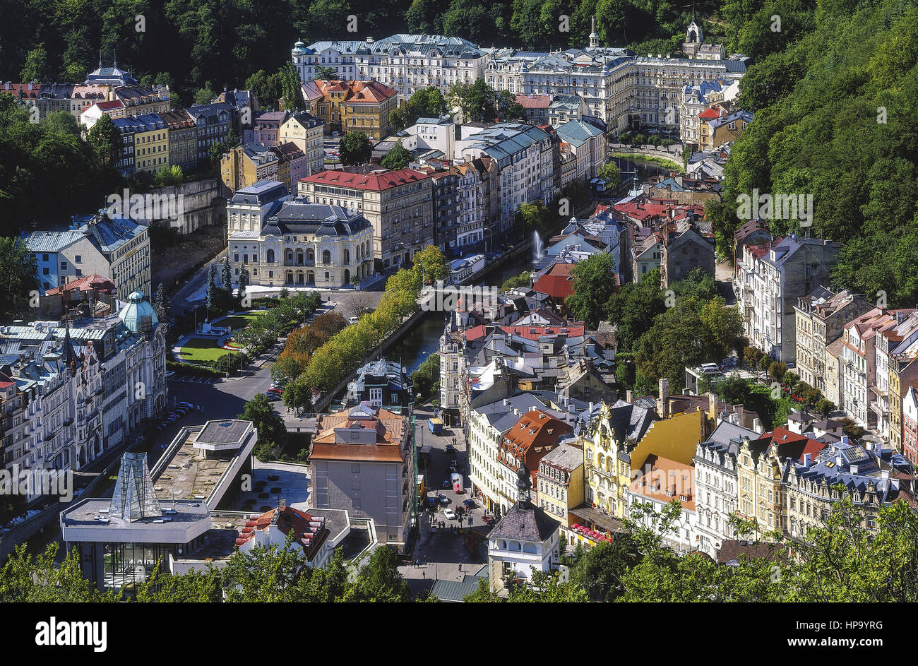 Karlsbad, Altstadt, Boehmen, Tschechische Republik Stock Photo - Alamy