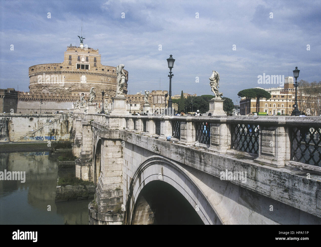 Rom, Engelsbruecke und Engelsburg, Italien Stock Photo - Alamy