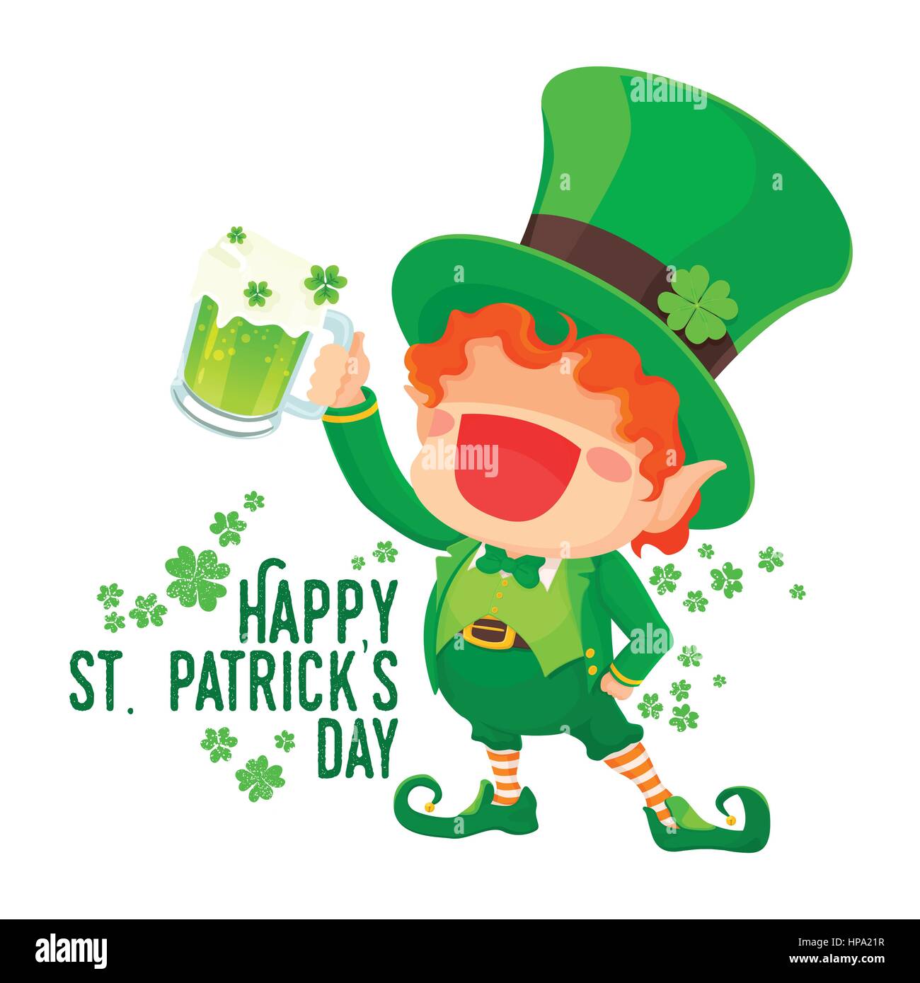 Premium Vector  St patricks day poster green background with