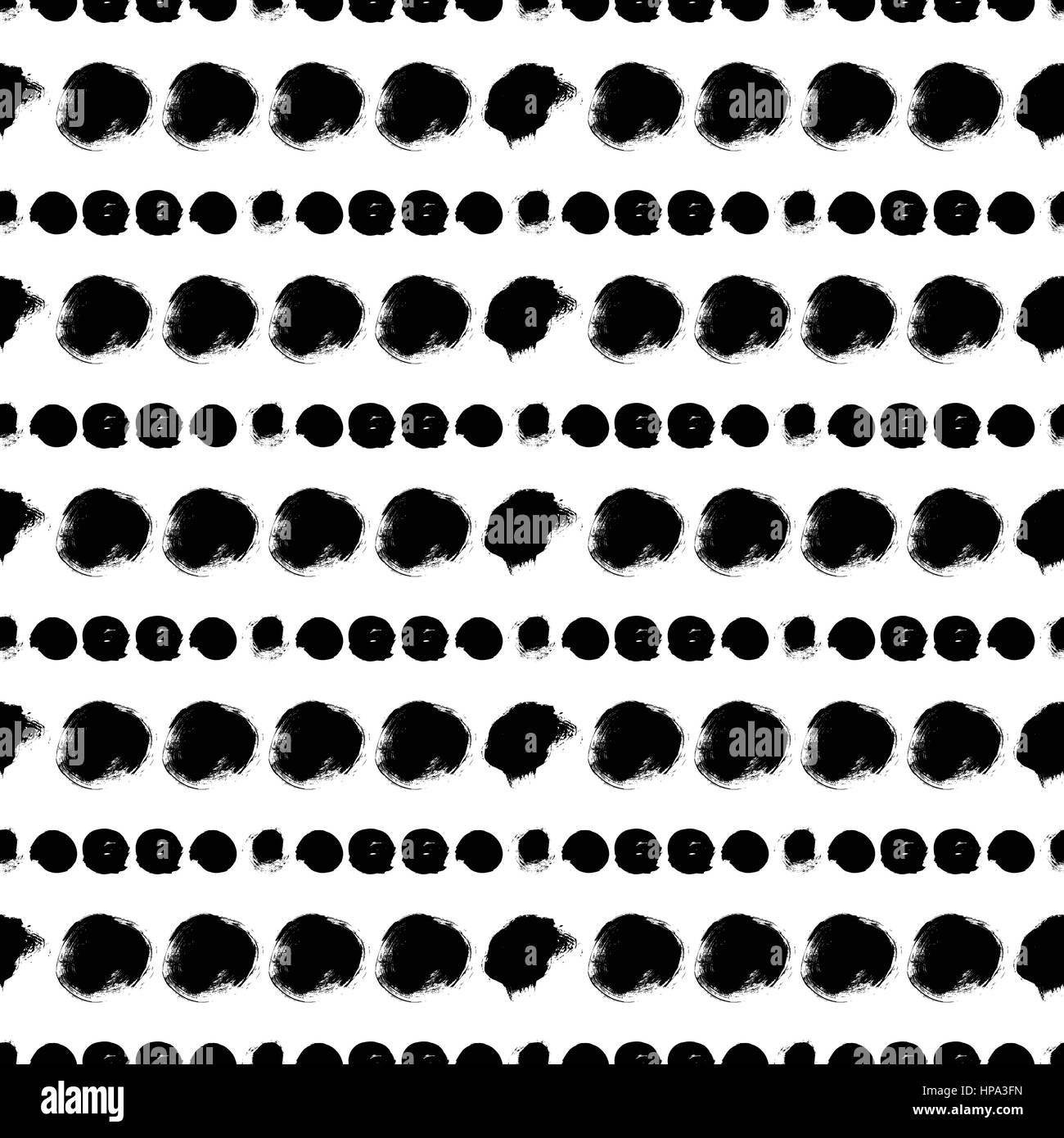 Seamless black and white pattern with circles Stock Vector Image & Art ...
