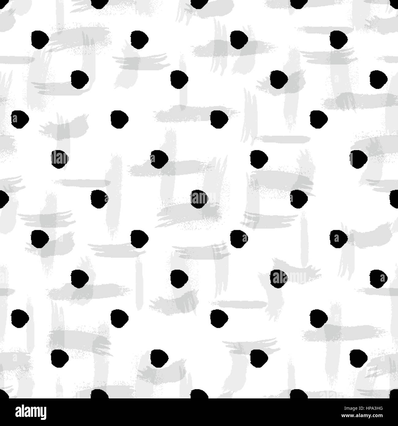 Seamless black and white pattern with abstract circles Stock Vector ...