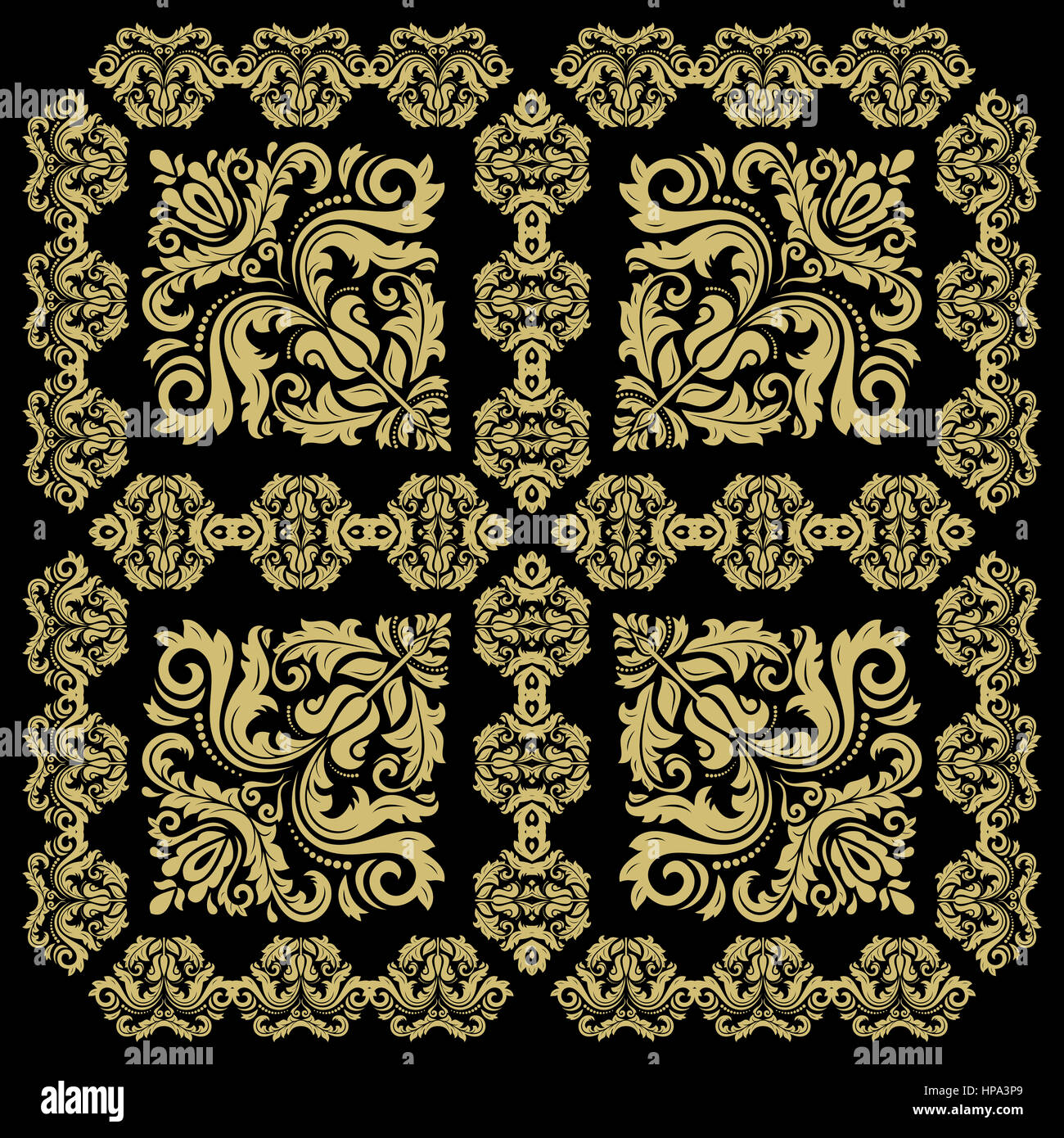 Seamless Damask Background Stock Photo - Alamy