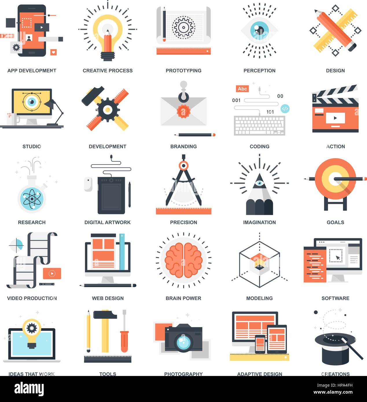Creative Process icons Stock Vector Image & Art - Alamy