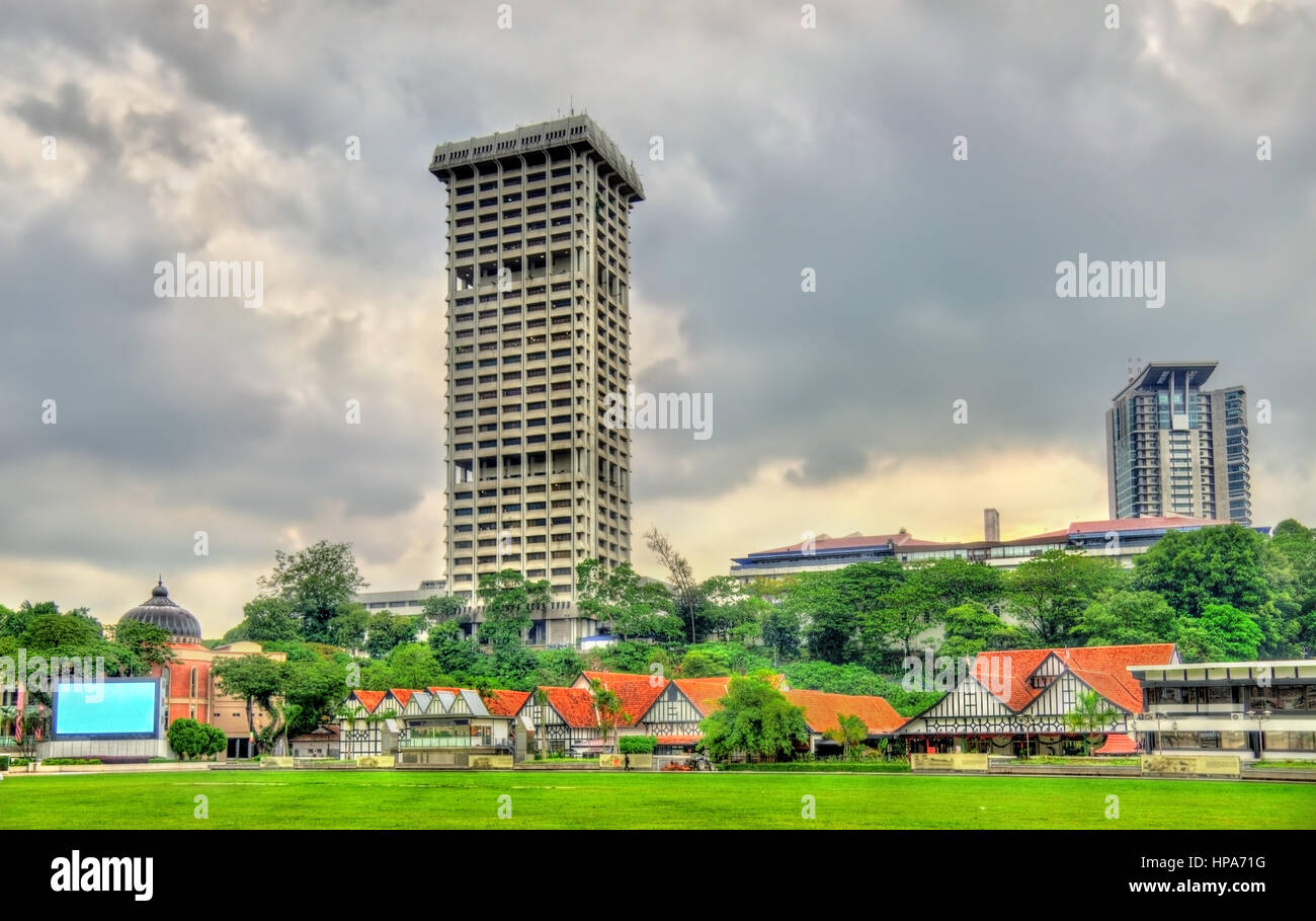 Royal Selangor Club and Police Headquarters Tower in Kuala Lumpur, Malaysia Stock Photo