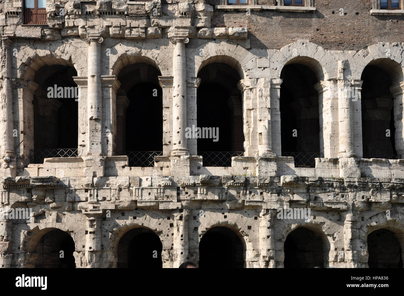 Ancient Roman architectural details. Carved stone arches Stock Photo ...