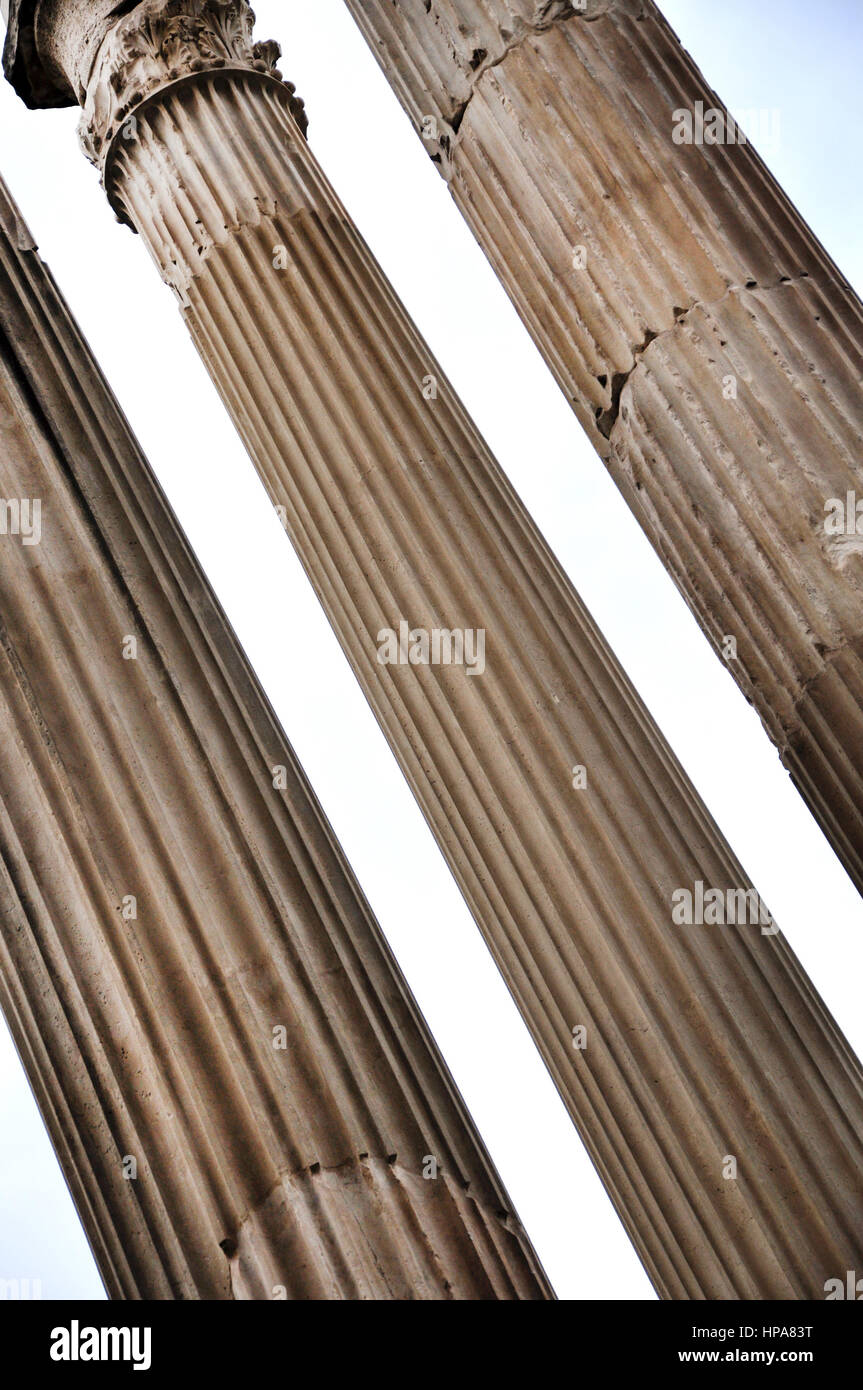 Ancient Roman architectural details. Stone pillar, column Stock Photo ...
