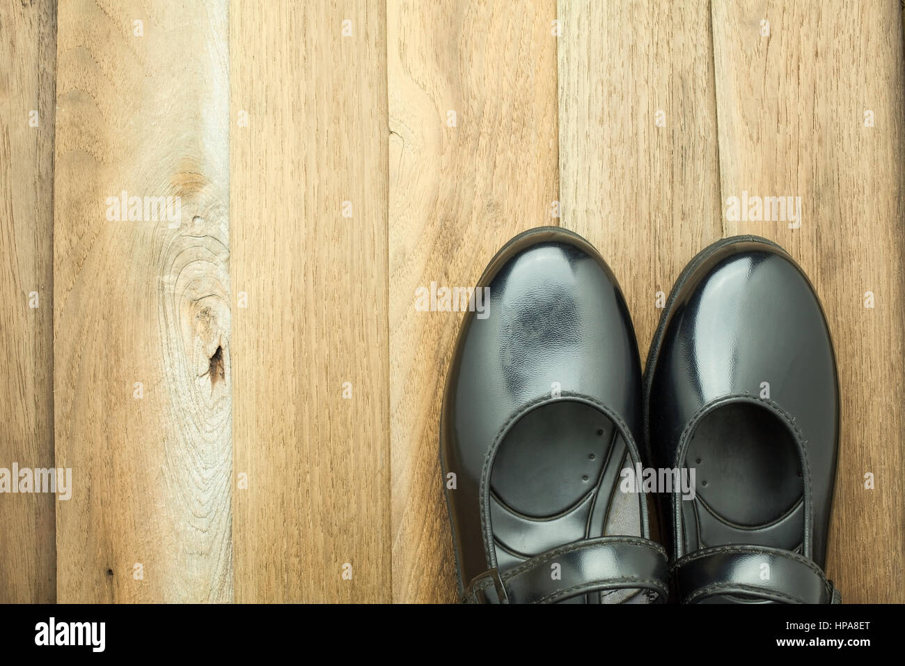 Thai girl Student shoes at concrete background Stock Photo - Alamy
