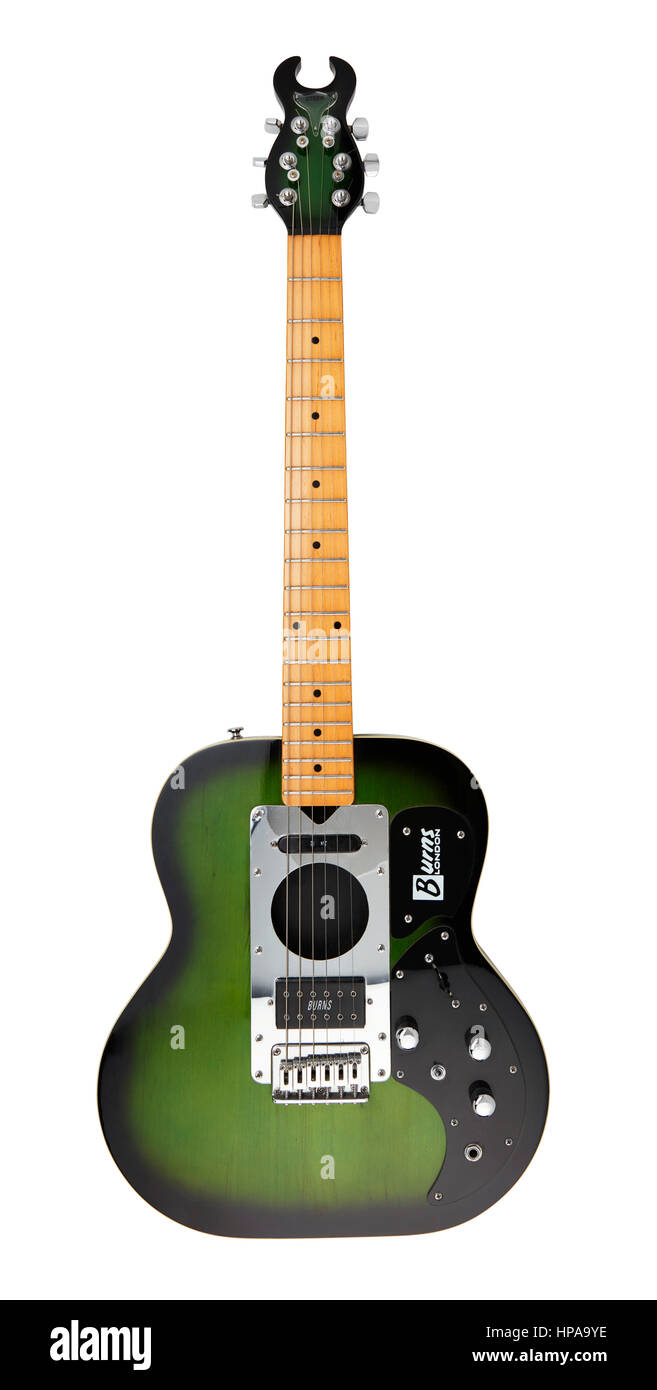 Burns Steer guitar on white background Stock Photo