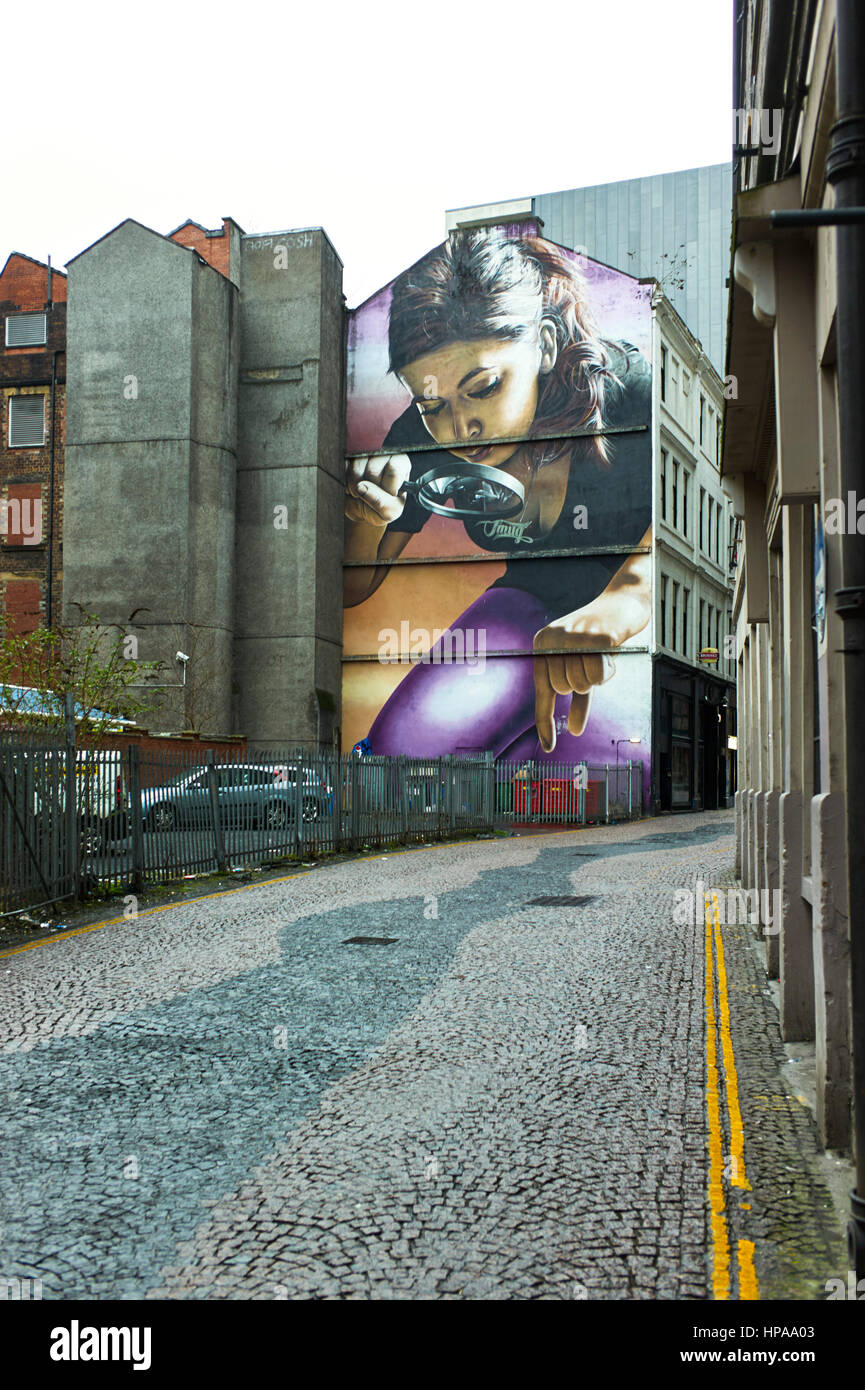 Wall painting in Glasgow Stock Photo