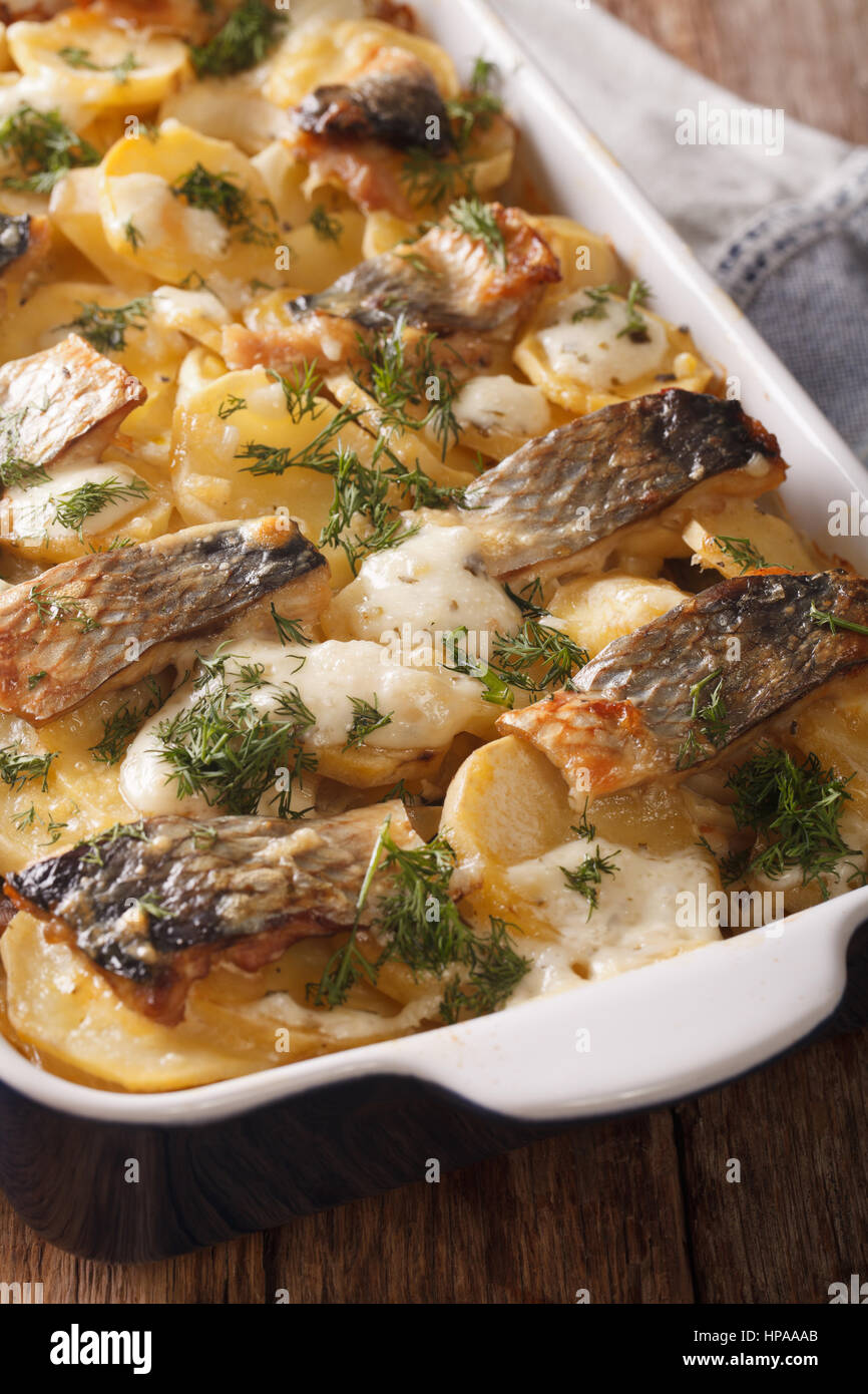 Gratin potatoes with fish hires stock photography and images Alamy