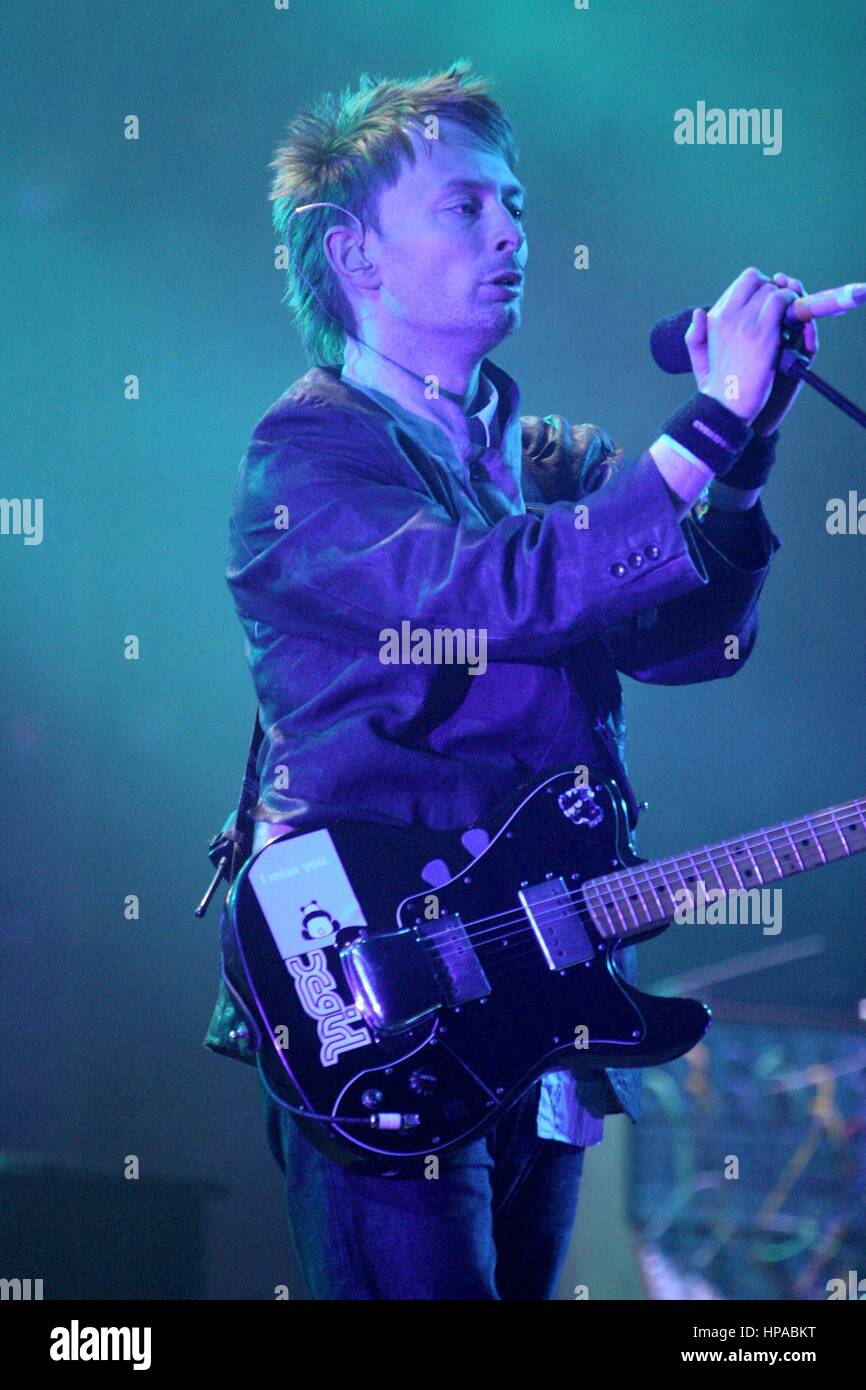 Radiohead - Thom Yorke, June 2003 Stock Photo