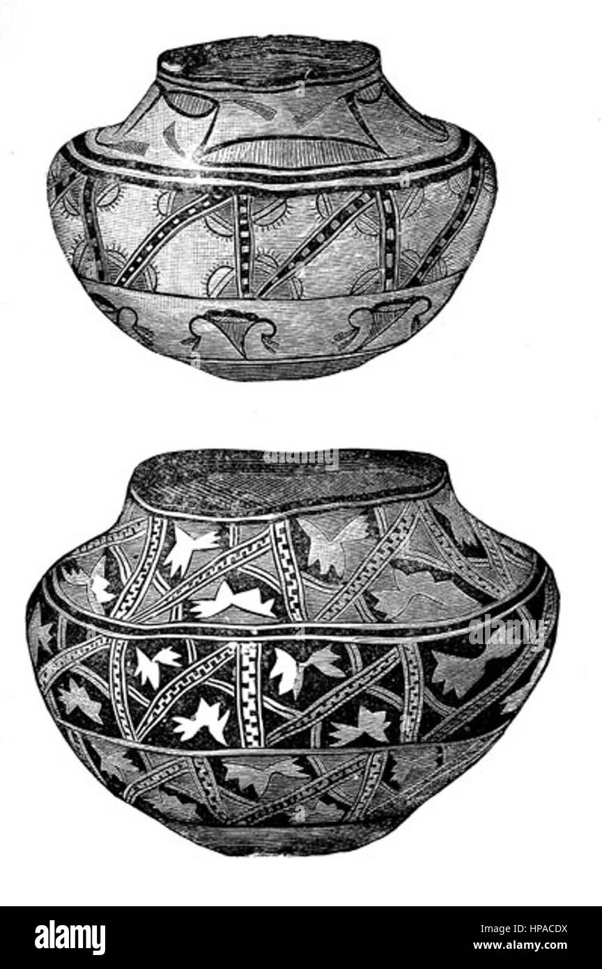 NATIVE AMERICAN POTTERY ZUMI WATER VASES Stock Photo Alamy