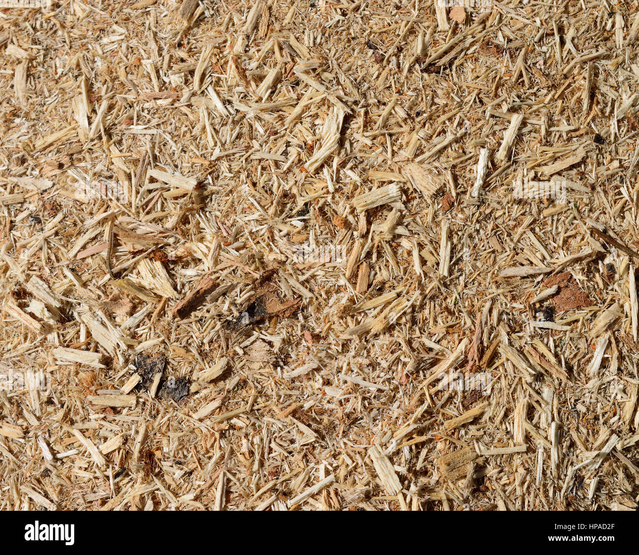 Sawdust and Wood Chip Background Stock Photo
