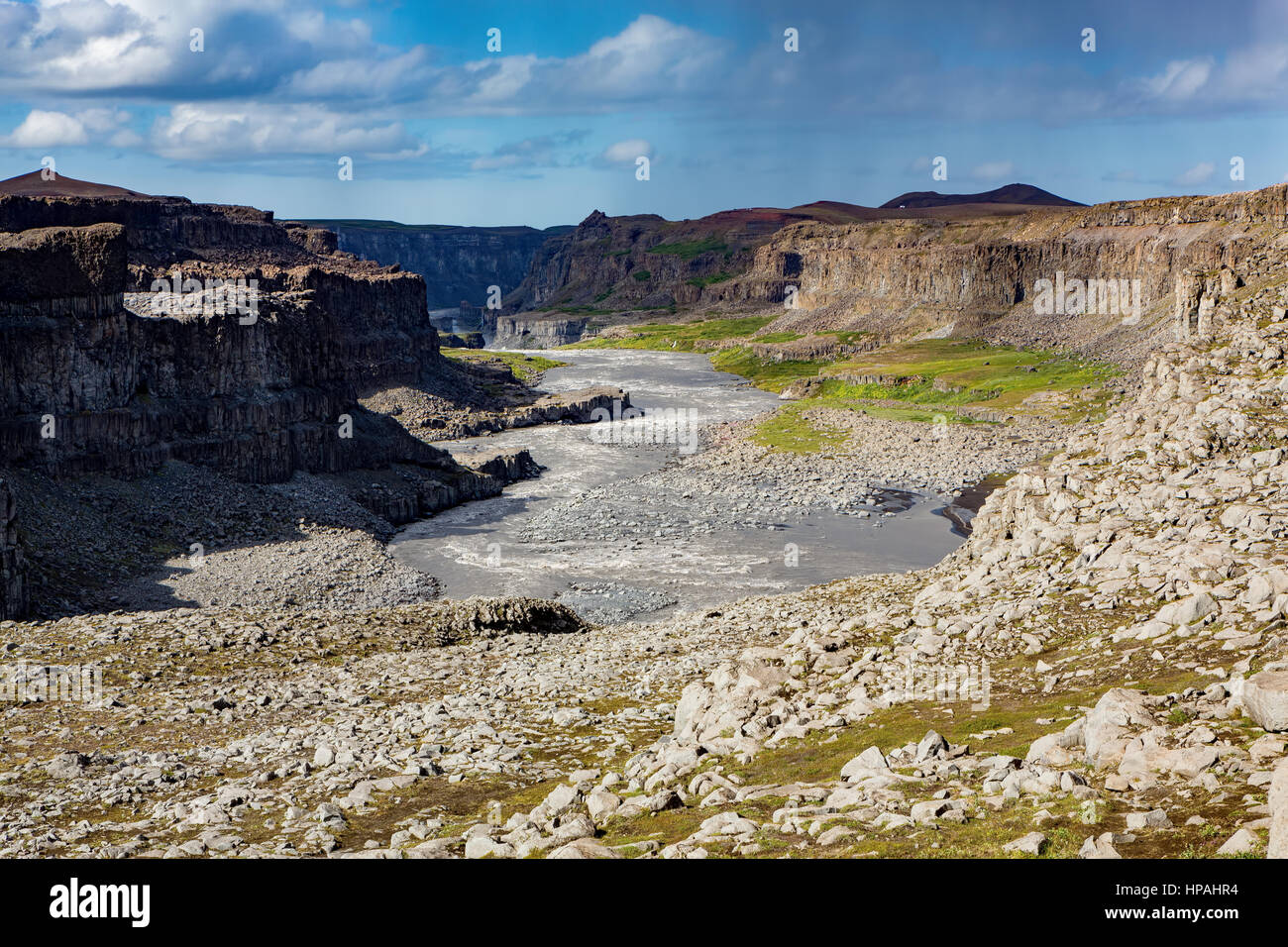 Canyon of the Jokulsa a Fjollum river, Jokulsargljufur National Park, Iceland Stock Photo