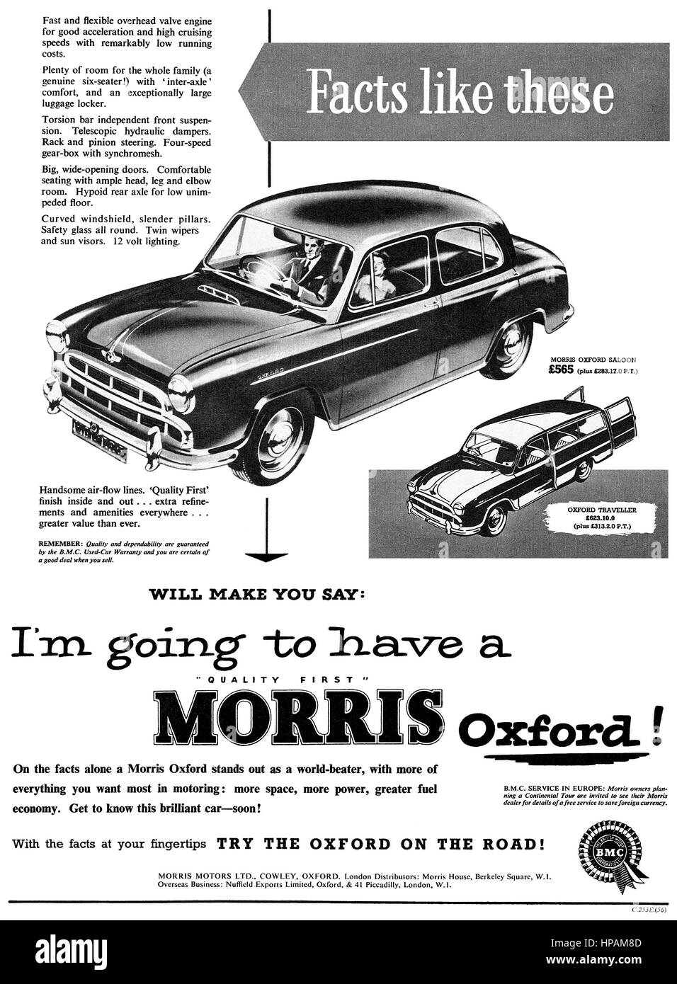 1955 MORRIS OXFORD SERIES II SEDAN BRITISH MOTOR CORPORATION BMC AD TSHIRT