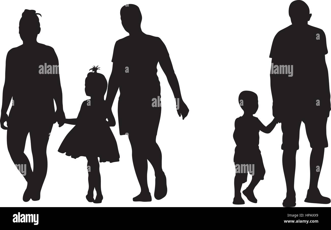 Silhouettes Of Parents Holding Kids Hands Isolated On White Stock Vector Image Art Alamy Silhouettes Of Parents Holding Kids Hands Isolated On White Stock Vector Image Art Alamy