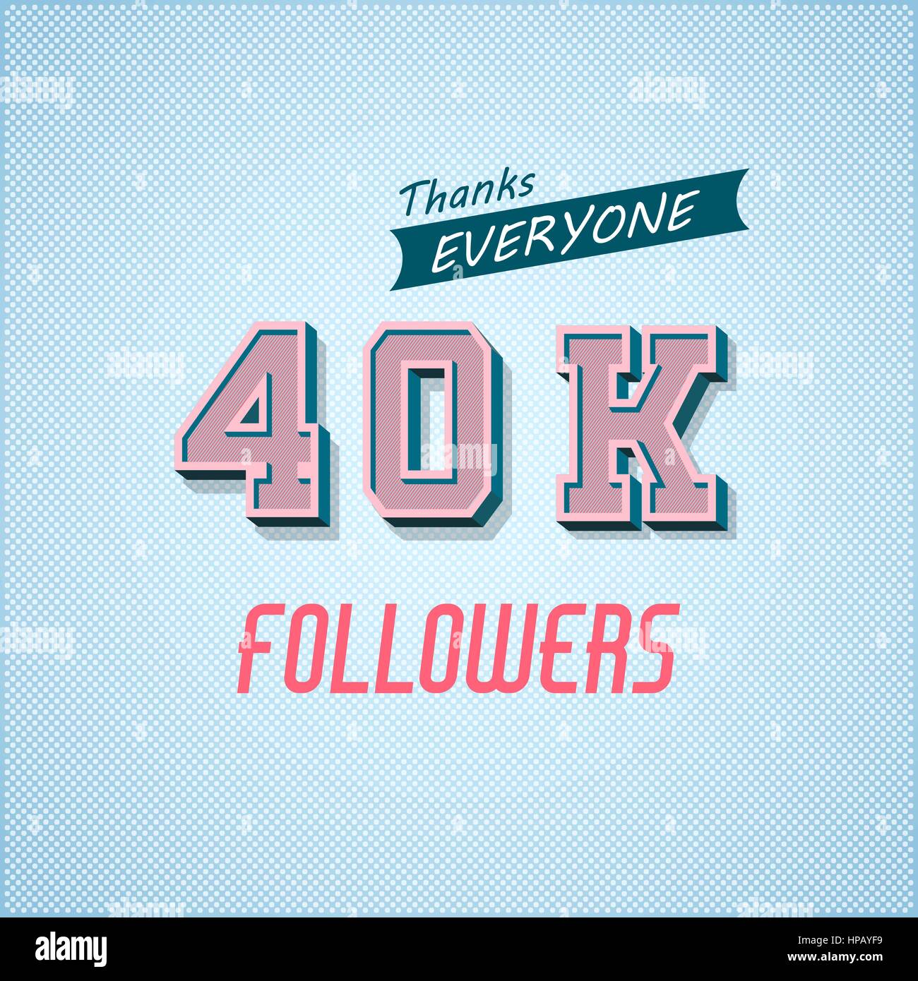 Followers Poster for Design 1 Stock Vector