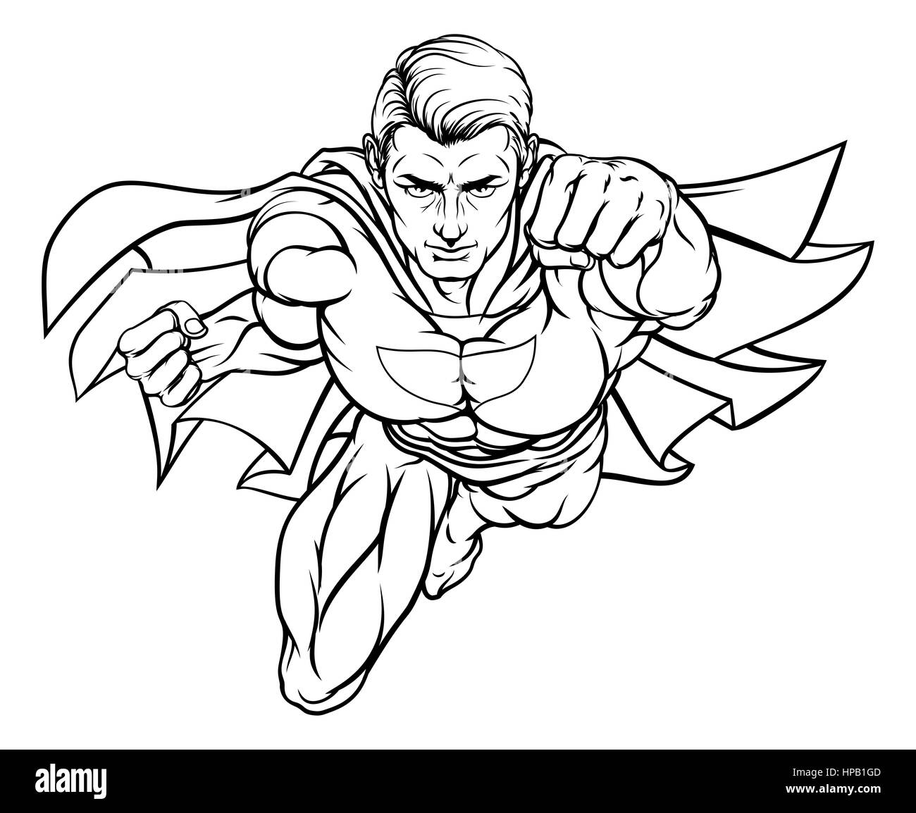 Superman cartoon Black and White Stock Photos & Images - Alamy