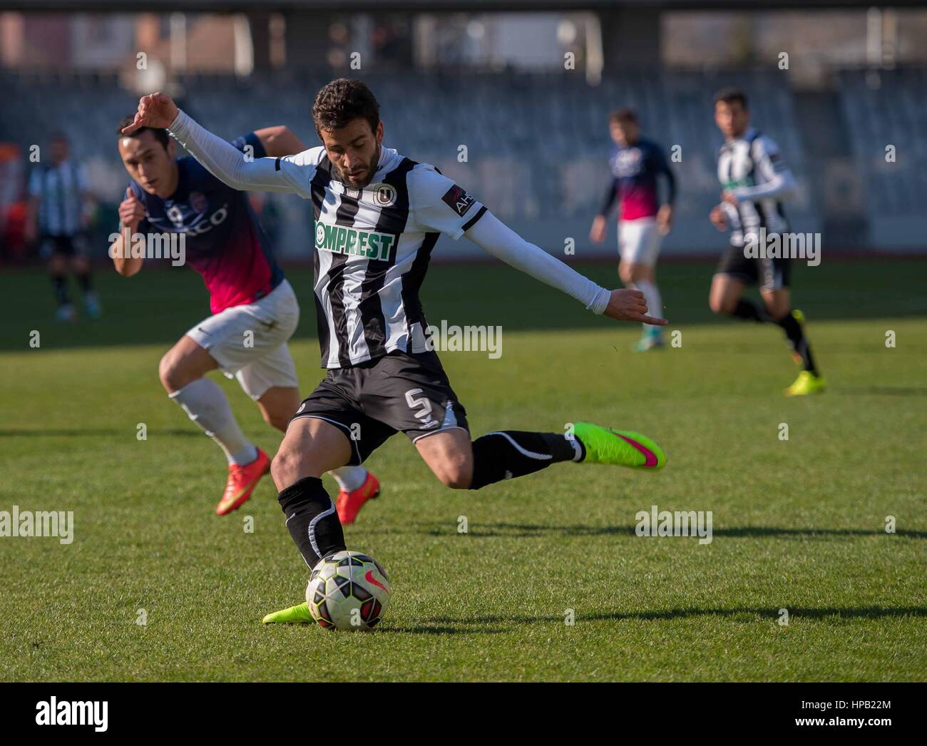 March 17, 2015: Daniel Martins #5 of U Cluj-Napoca  in action during the Romania League I game between  FC Universitatea Cluj ROU and FC Botosani ROU at Cluj Arena Stadium, Romania ROU.   Photo: Cronos/Sergiu Poputa Stock Photo